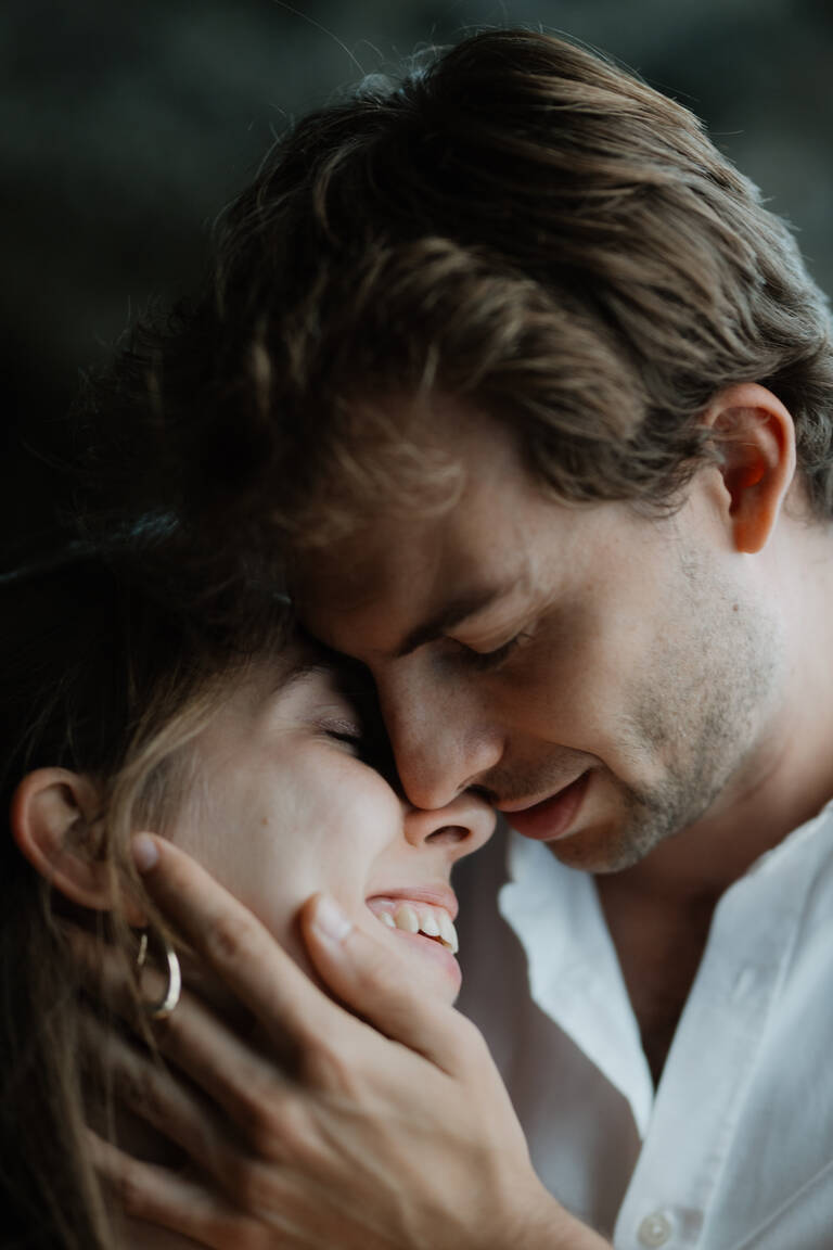 Nahaufnahme von Gesicht von Couples